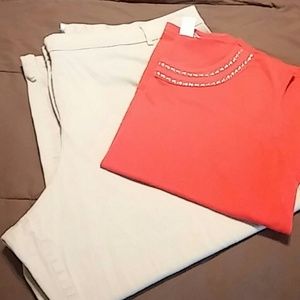 Avenue Tan Capri pants